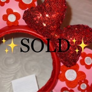 Valentine Floral Minnie Ears Headband ♥️